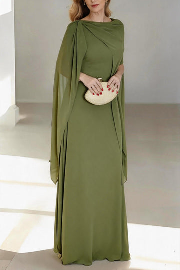 A-Line Floor Length Chiffon Mother of the Bride Dress CM0439