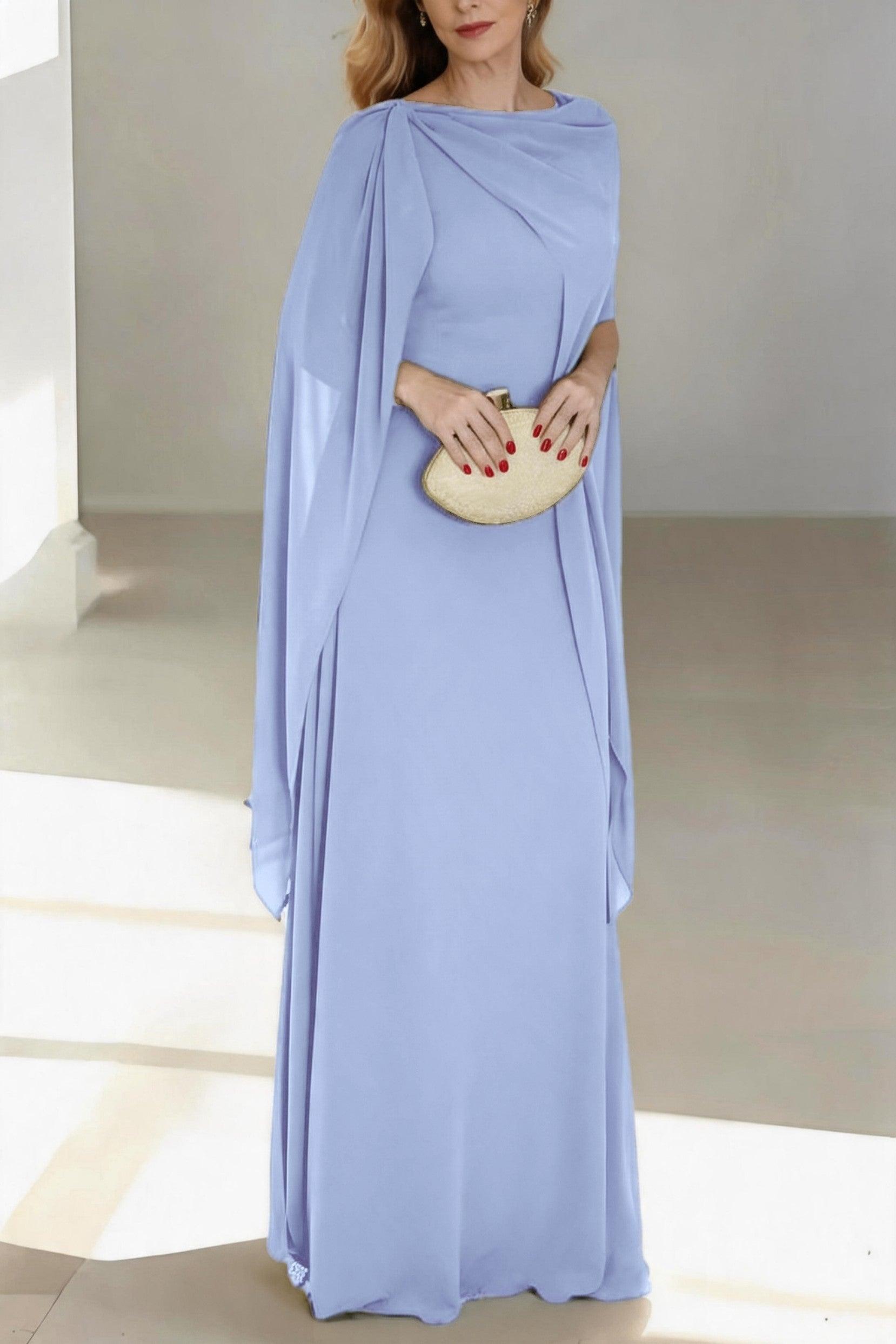 A-Line Floor Length Chiffon Mother of the Bride Dress CM0439
