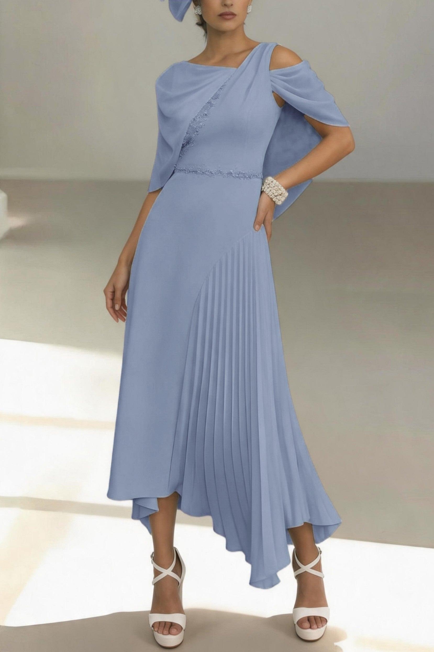 Sheath-Column Ankle Length Chiffon Mother of the Bride Dress CM0456