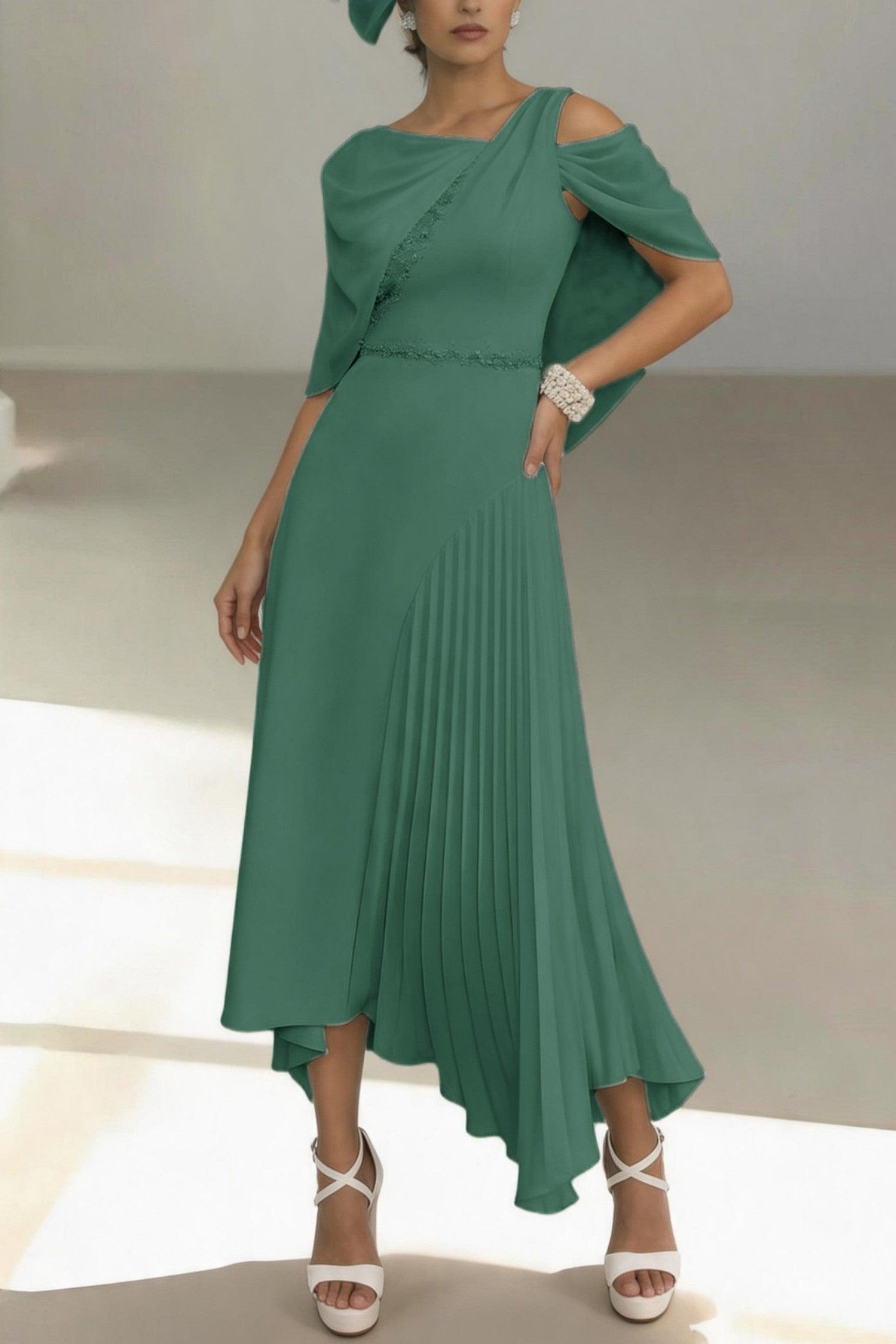 Sheath-Column Ankle Length Chiffon Mother of the Bride Dress CM0456