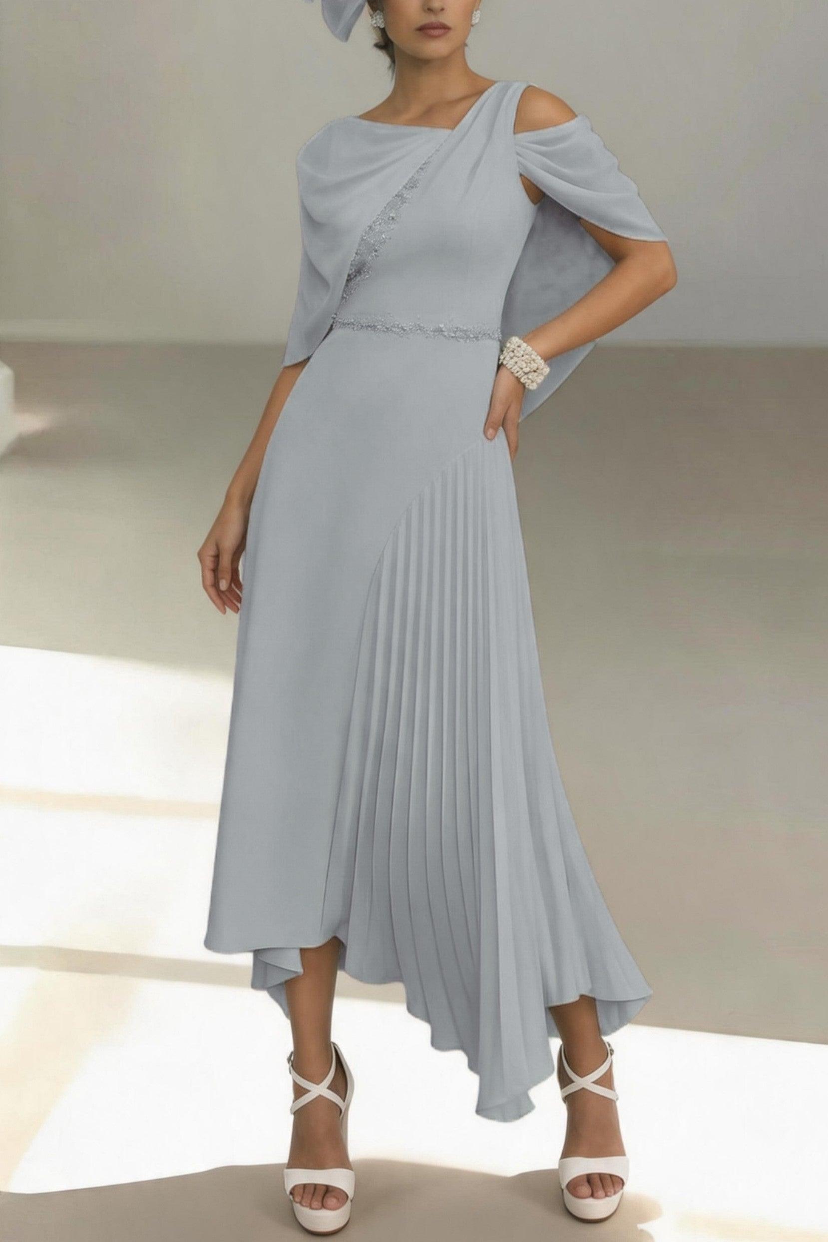 Sheath-Column Ankle Length Chiffon Mother of the Bride Dress CM0456