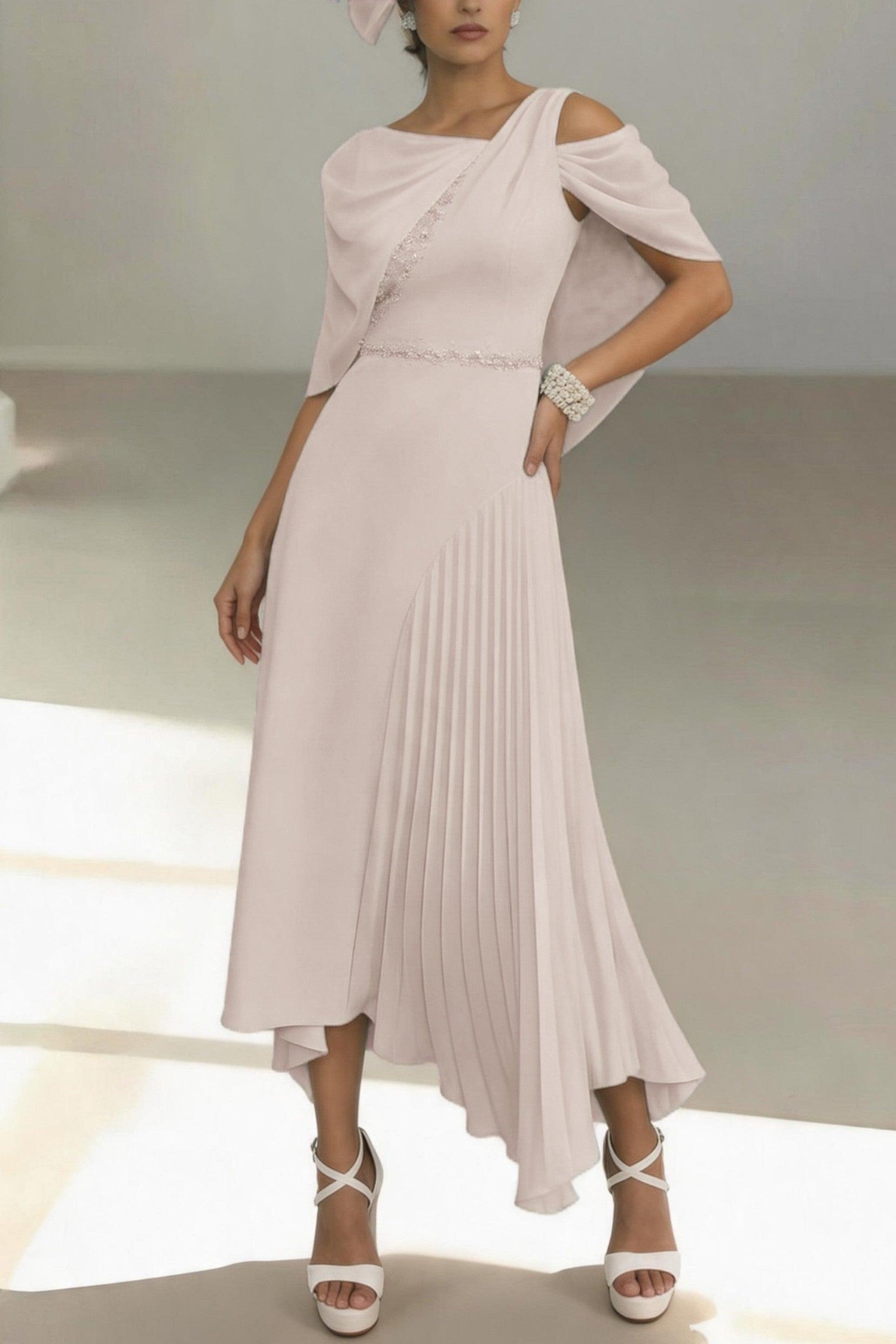 Sheath-Column Ankle Length Chiffon Mother of the Bride Dress CM0456