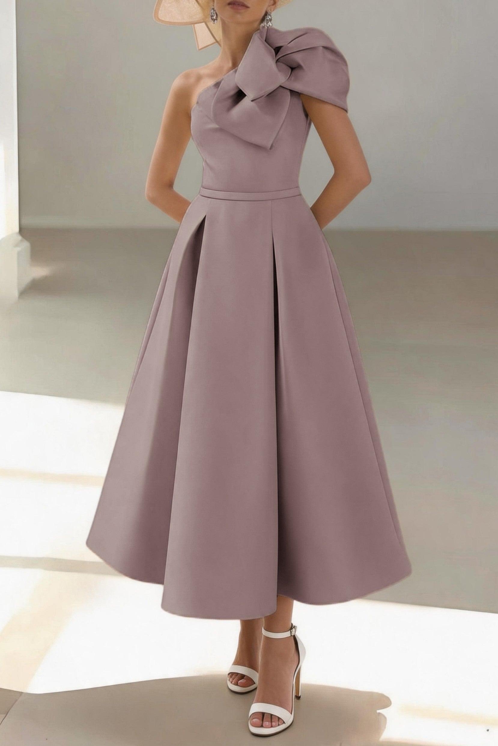 A-Line Ankle Length Satin Mother of the Bride Dress CM0458