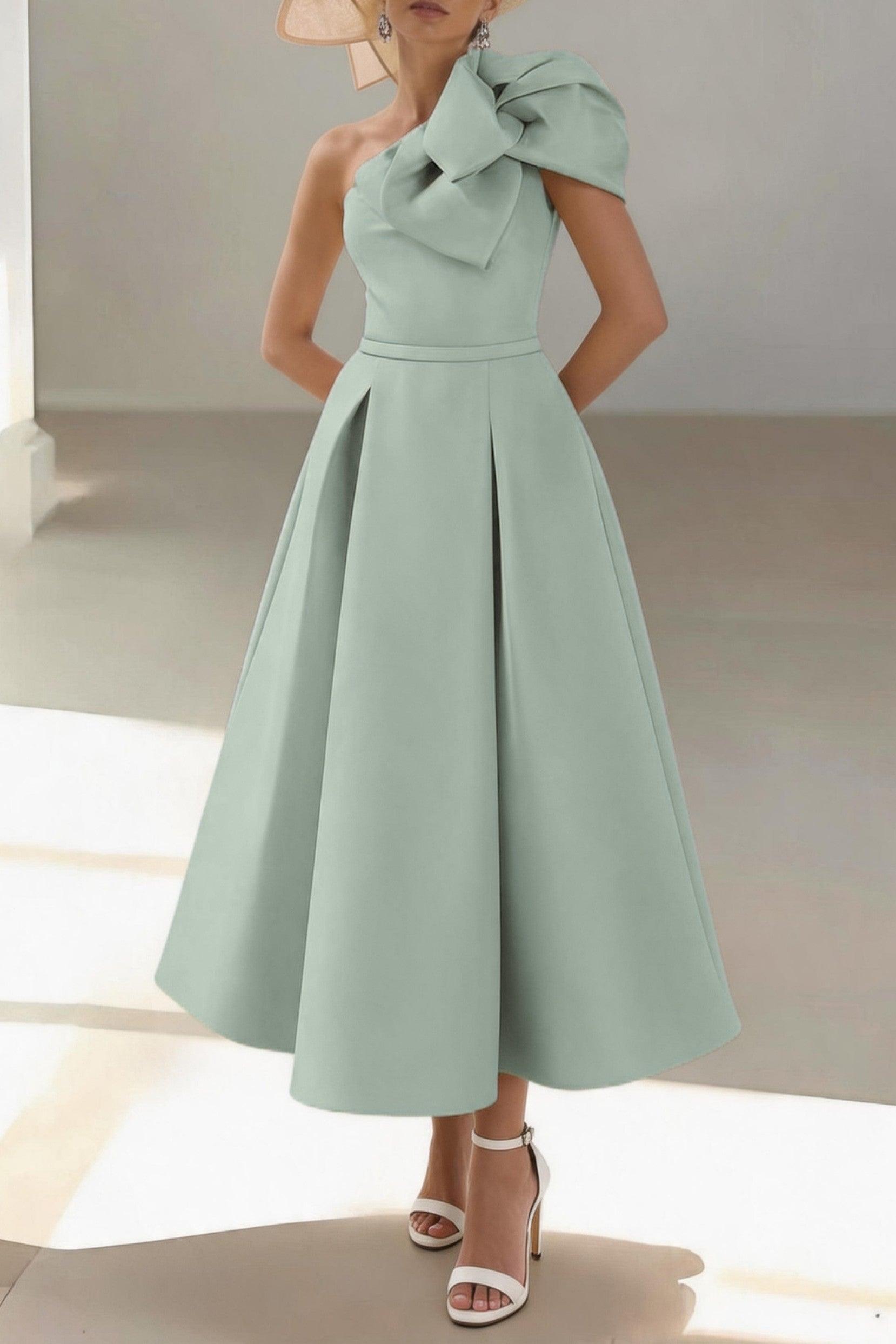 A-Line Ankle Length Satin Mother of the Bride Dress CM0458