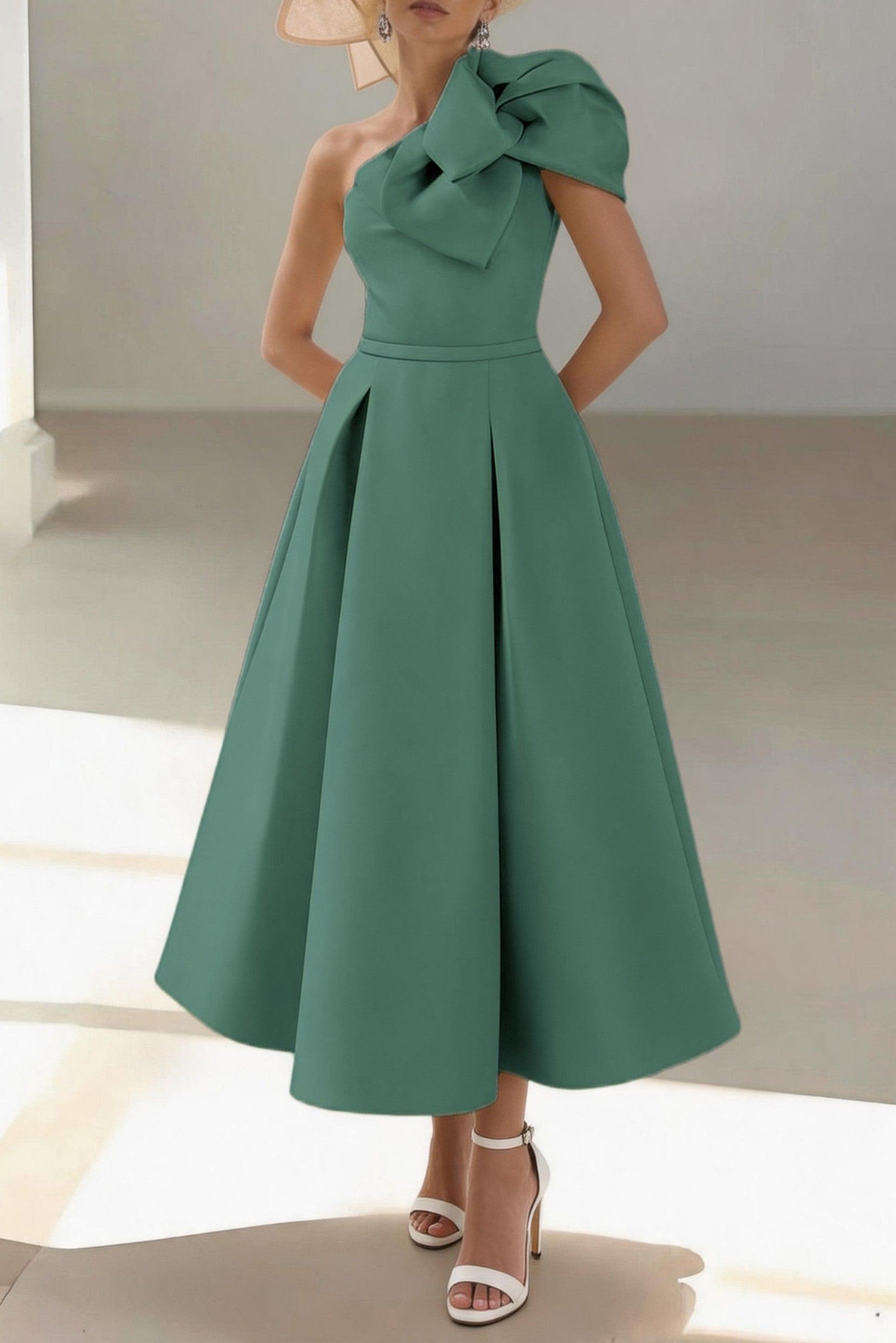 A-Line Ankle Length Satin Mother of the Bride Dress CM0458