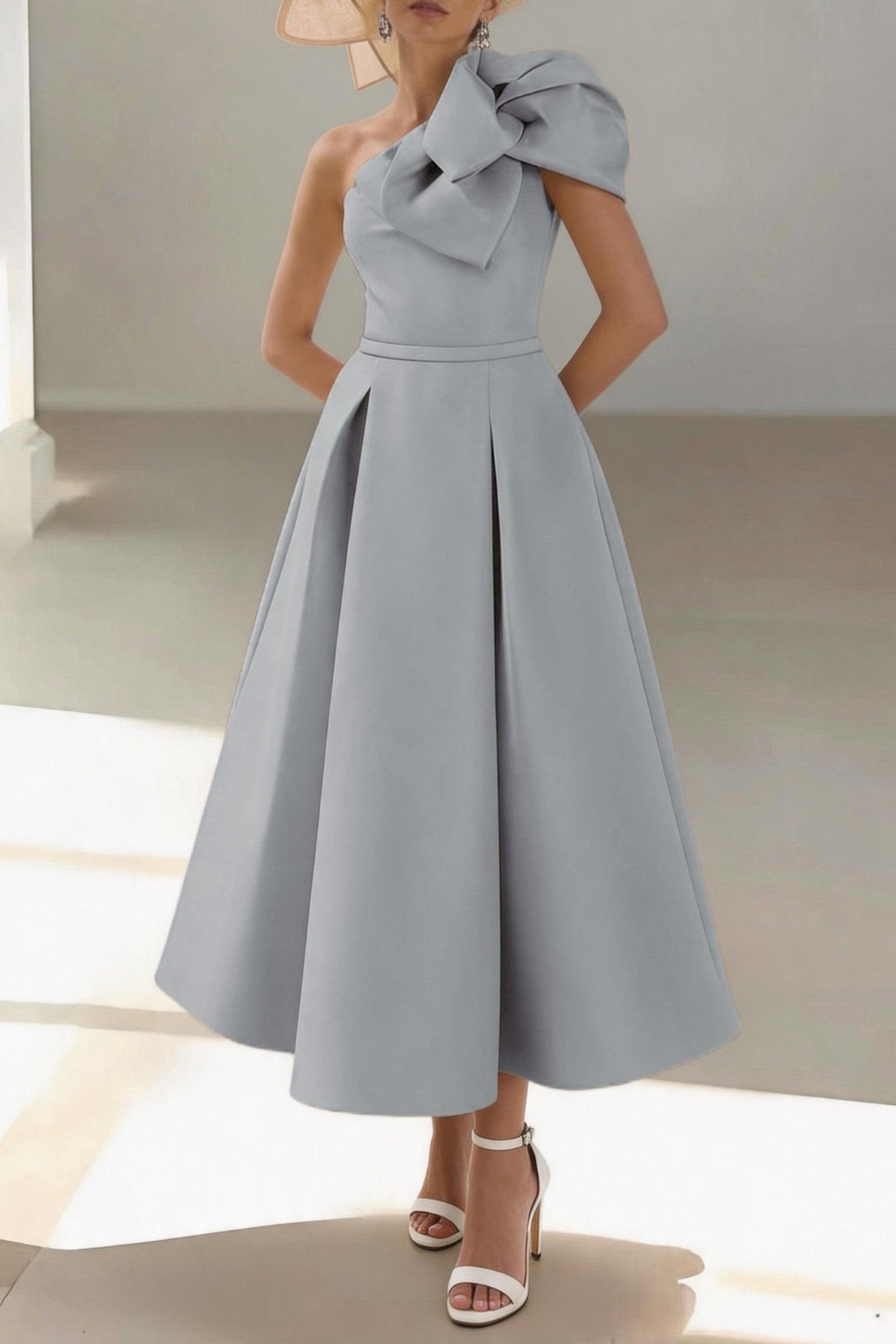 A-Line Ankle Length Satin Mother of the Bride Dress CM0458