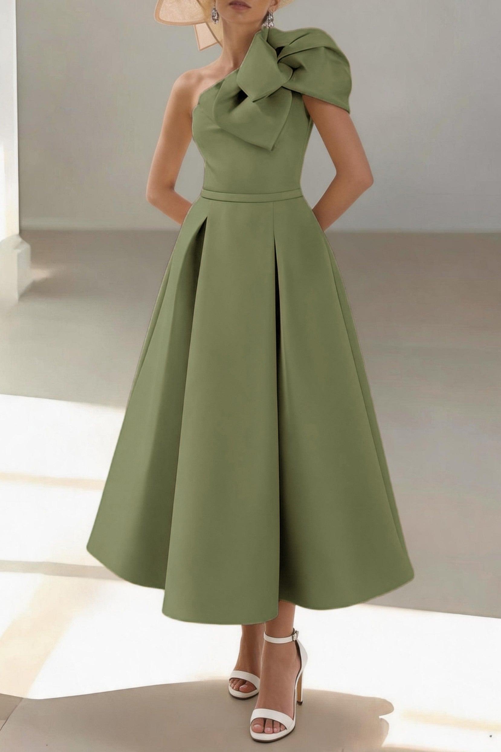 A-Line Ankle Length Satin Mother of the Bride Dress CM0458