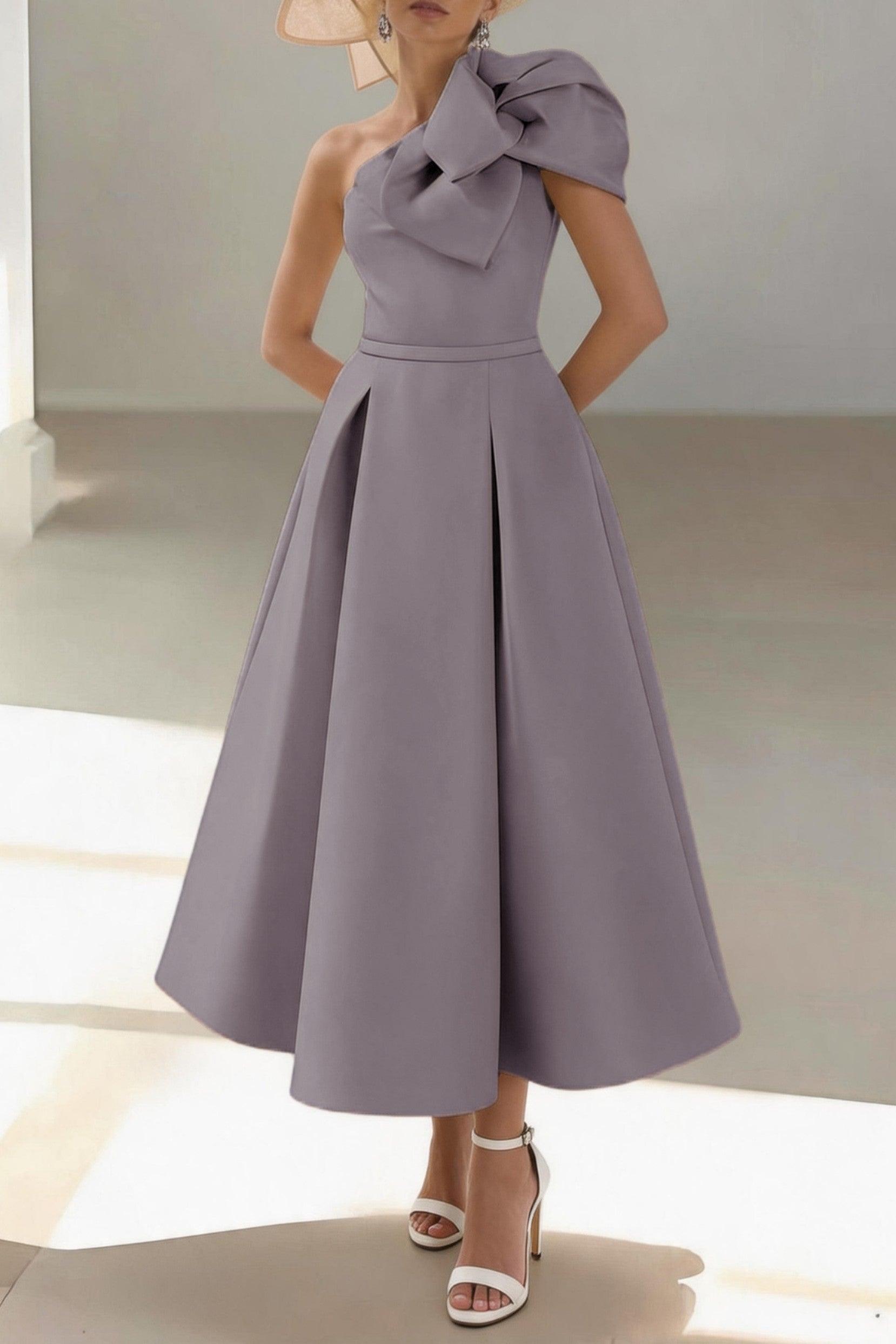 A-Line Ankle Length Satin Mother of the Bride Dress CM0458