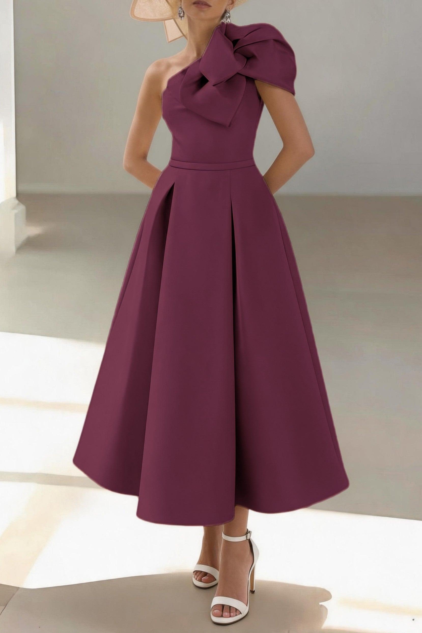 A-Line Ankle Length Satin Mother of the Bride Dress CM0458