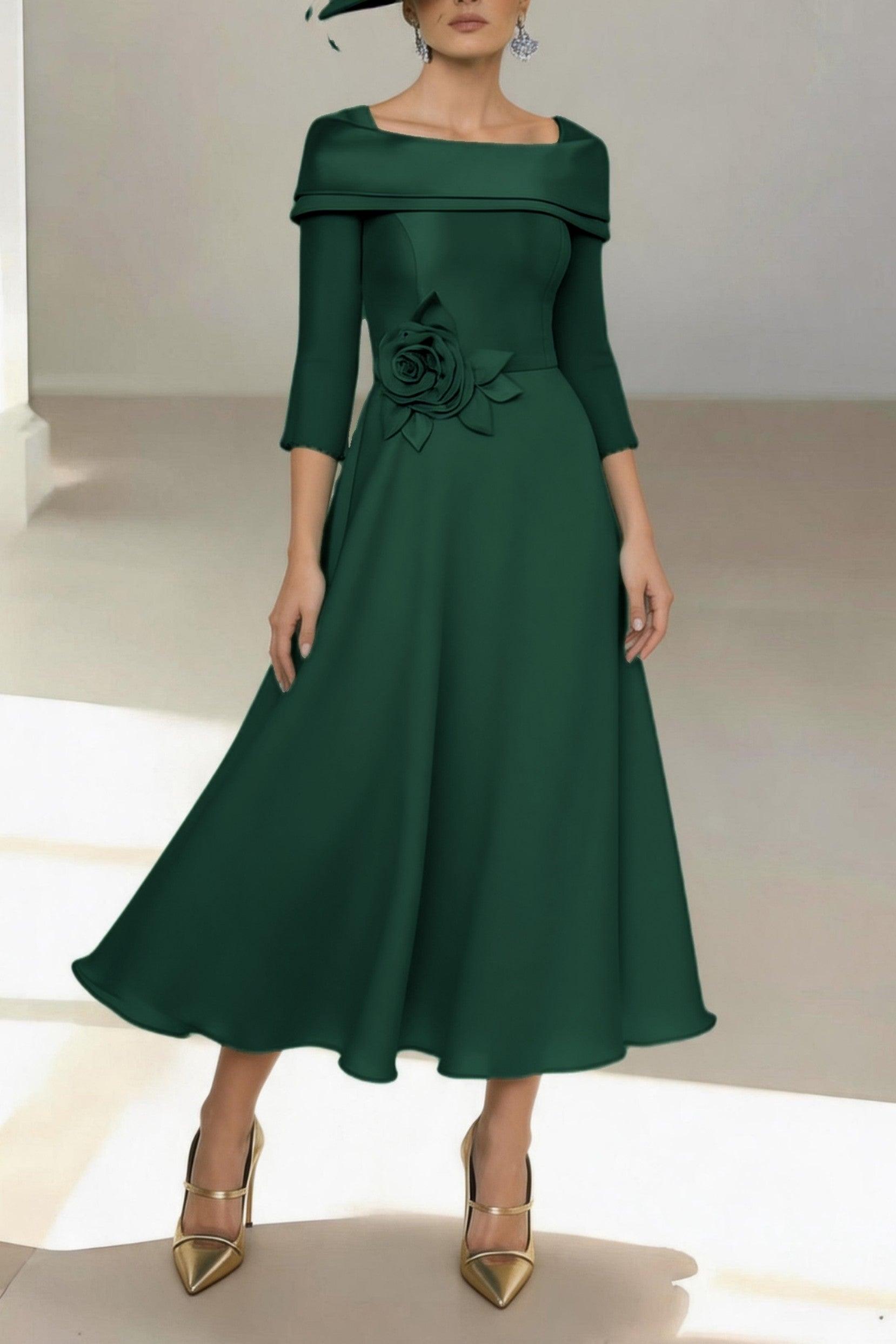 A-Line Ankle Length Satin Mother of the Bride Dress CM0459