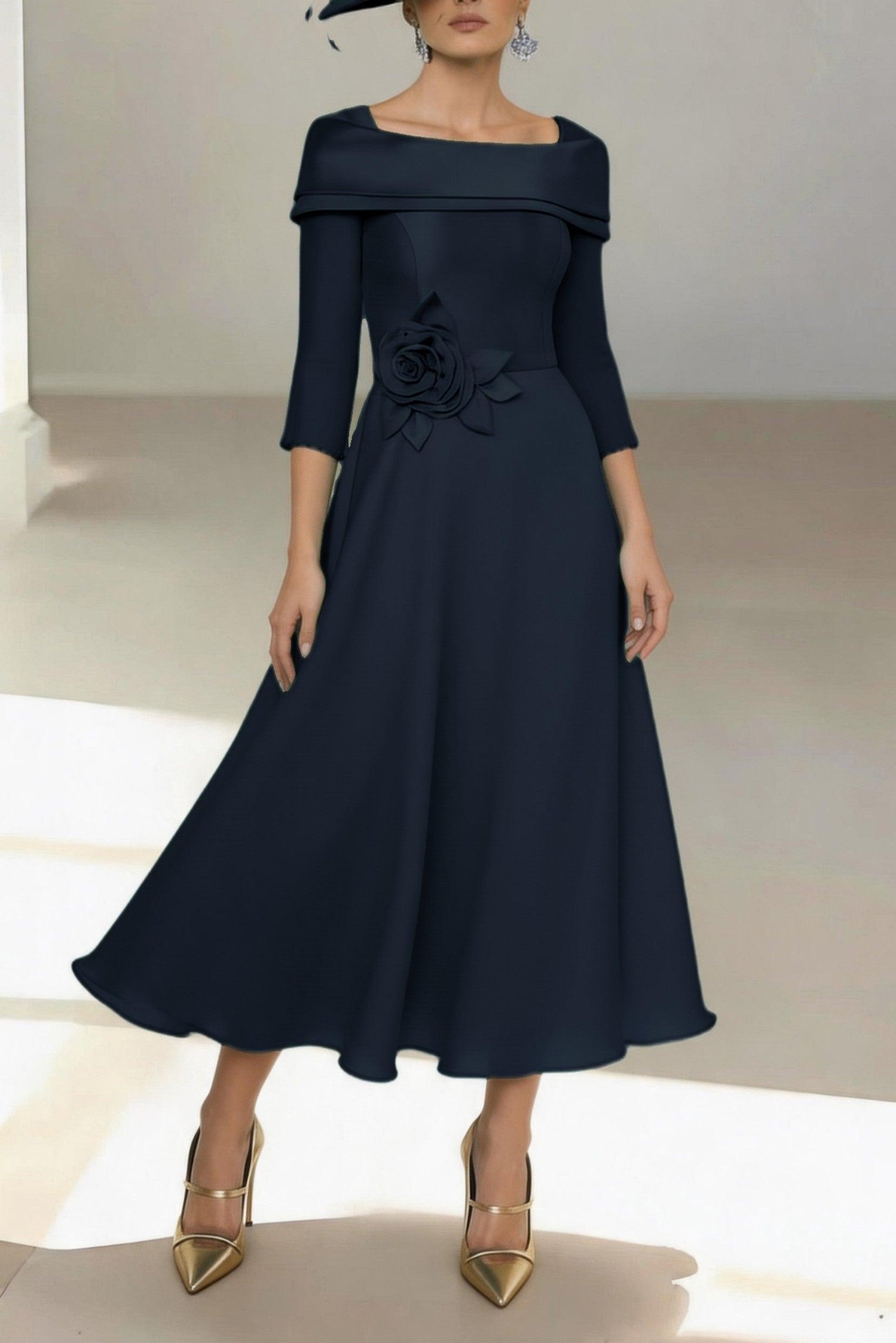 A-Line Ankle Length Satin Mother of the Bride Dress CM0459