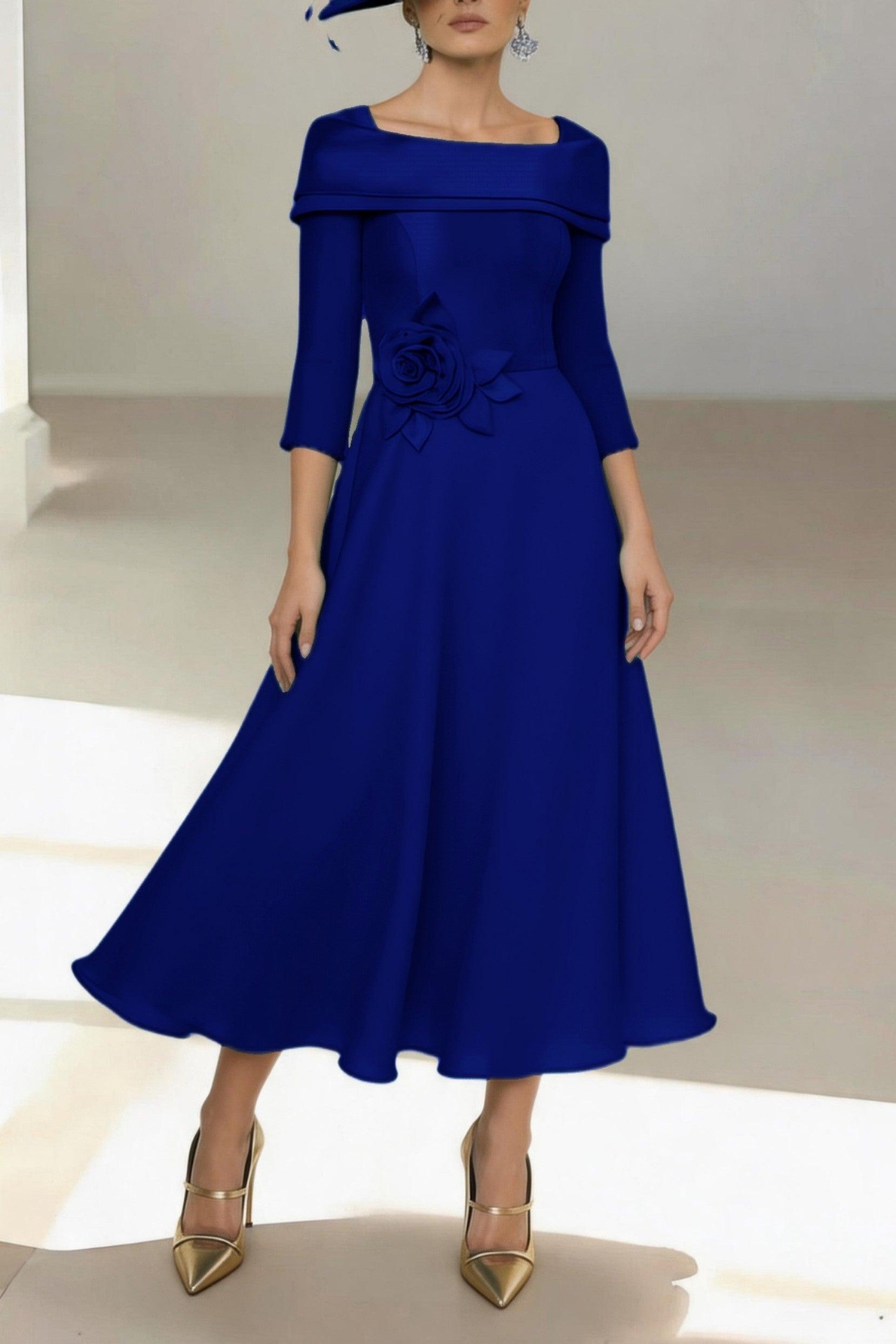 A-Line Ankle Length Satin Mother of the Bride Dress CM0459