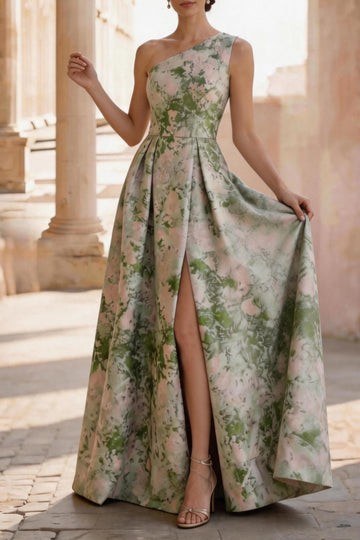 A-Line Floor Length Jacquard Mother of the Bride Dress CM0463