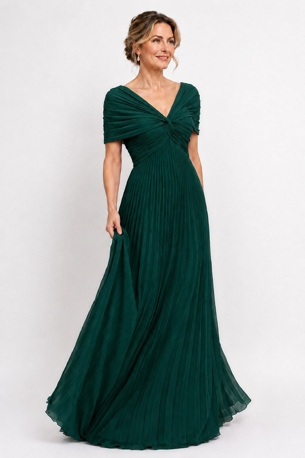 A-Line Floor Length Chiffon Mother of the Bride Dress CM0473