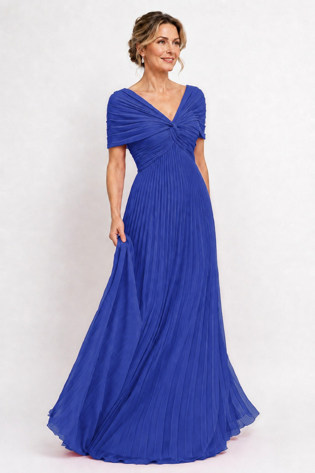 A-Line Floor Length Chiffon Mother of the Bride Dress CM0473