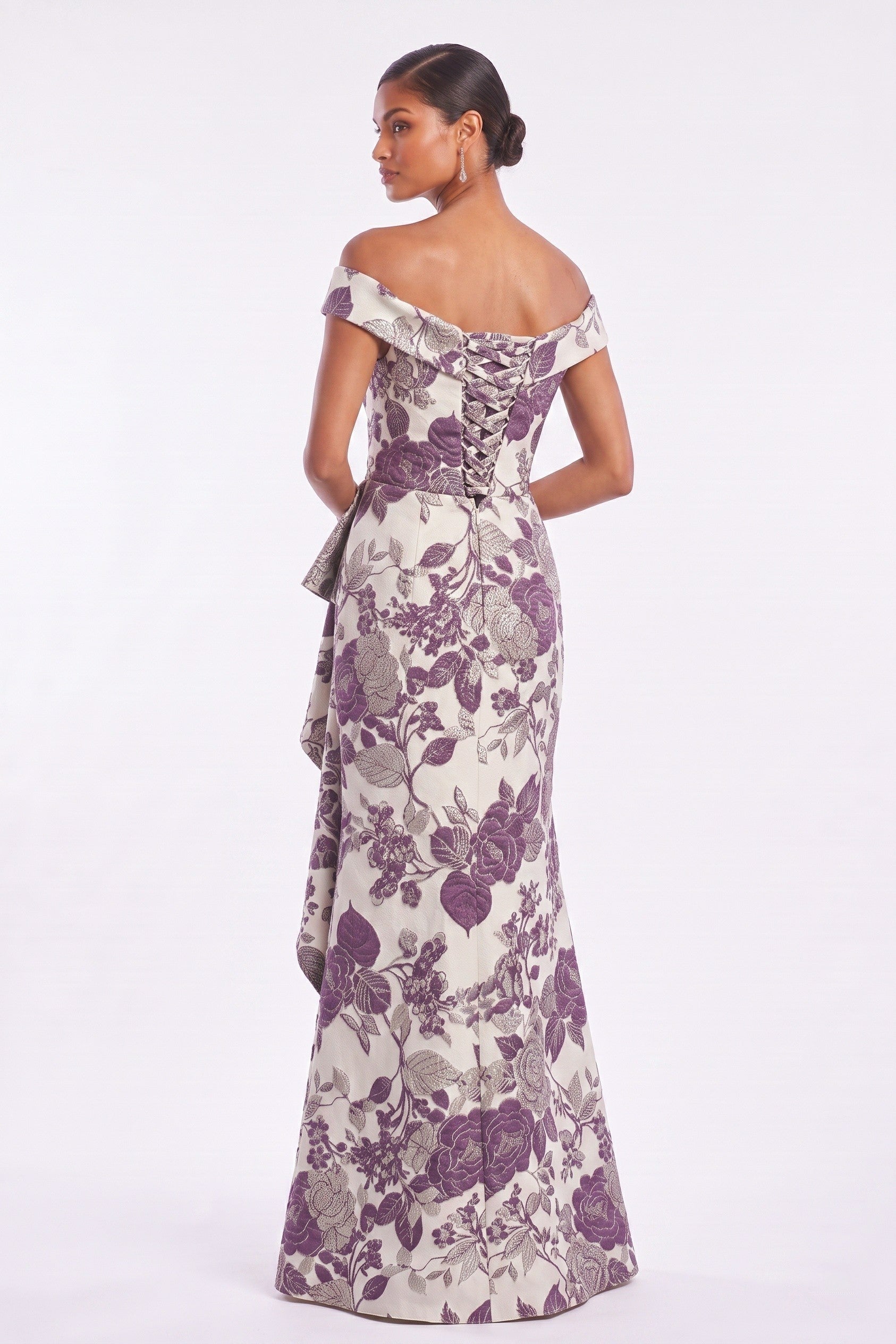 Sheath-Column Floor Length Jacquard Mother of the Bride Dress CM0484