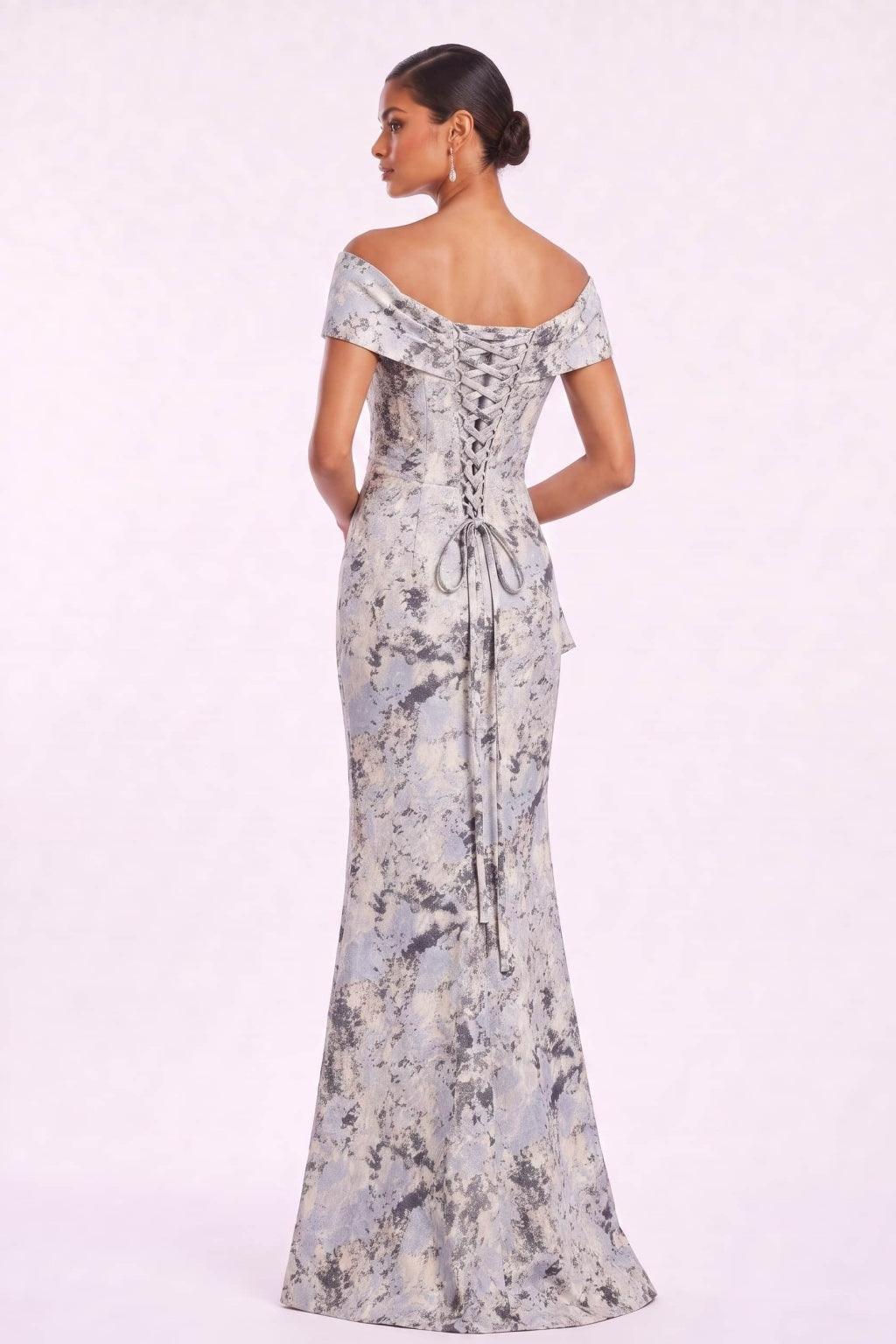Sheath-Column Floor Length Jacquard Mother of the Bride Dress CM0494