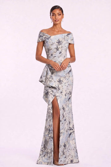 Sheath-Column Floor Length Jacquard Mother of the Bride Dress CM0494