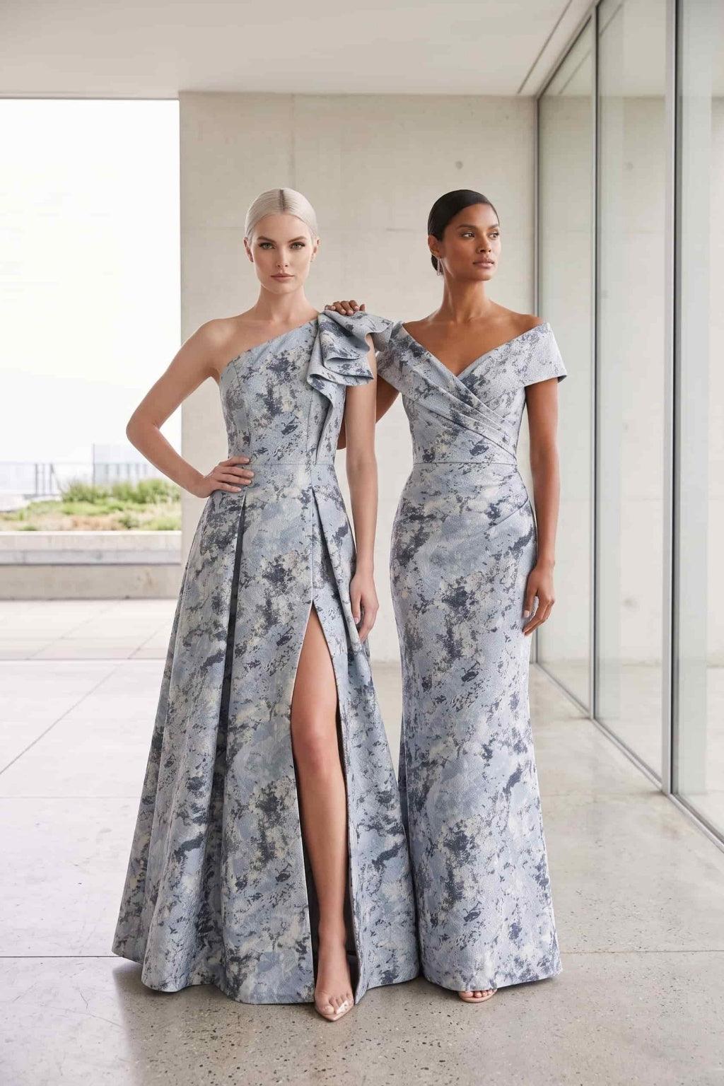 A-Line Floor Length Jacquard Mother of the Bride Dress CM0496