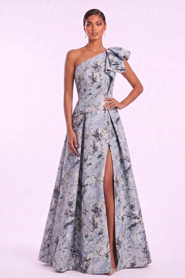 A-Line Floor Length Jacquard Mother of the Bride Dress CM0496