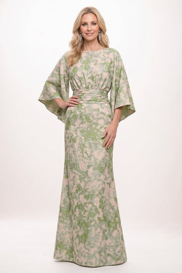 Sheath-Column Floor Length Jacquard Mother of the Bride Dress CM0501