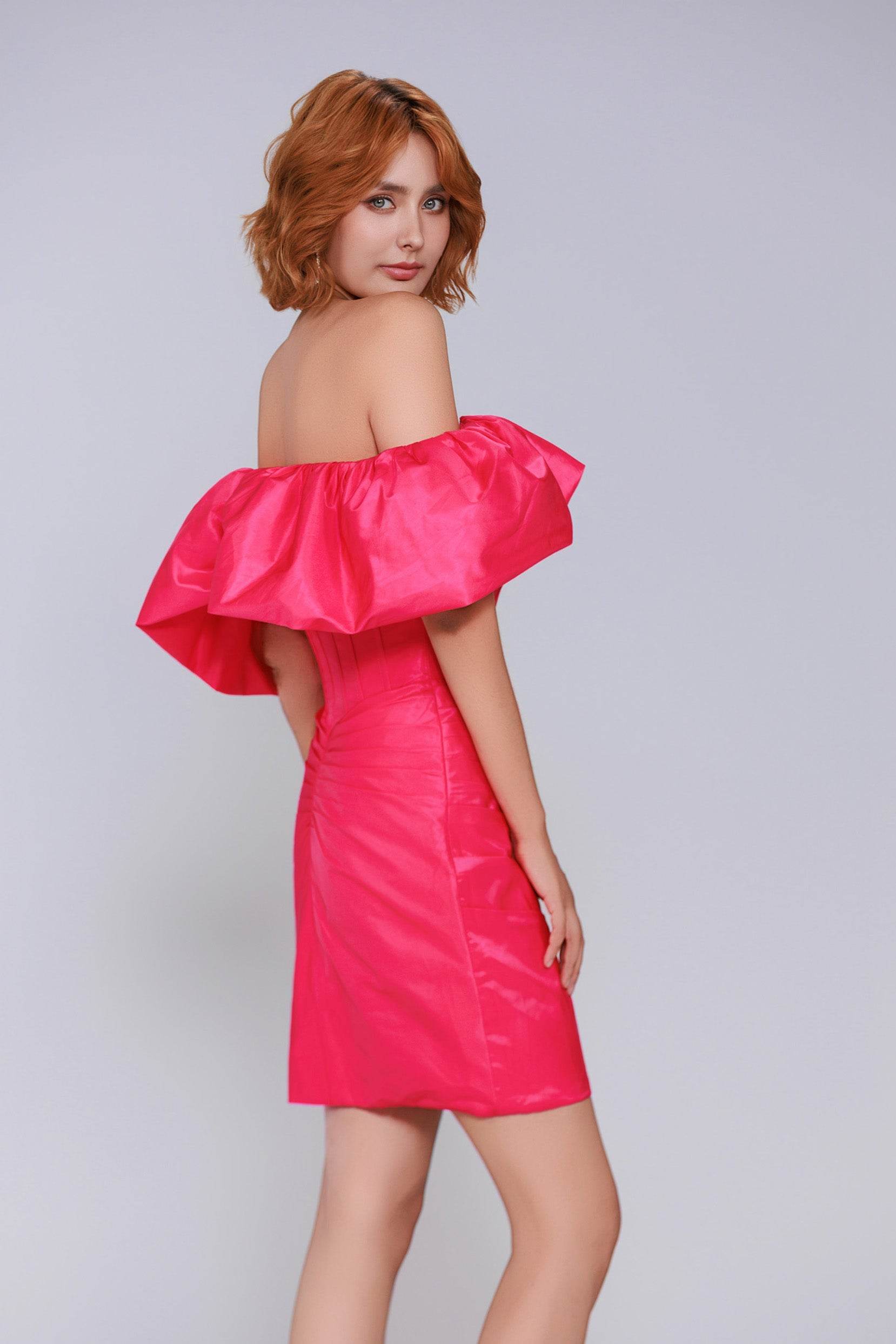 Sheath-Column Mini Taffeta Homecoming Dress CS0948