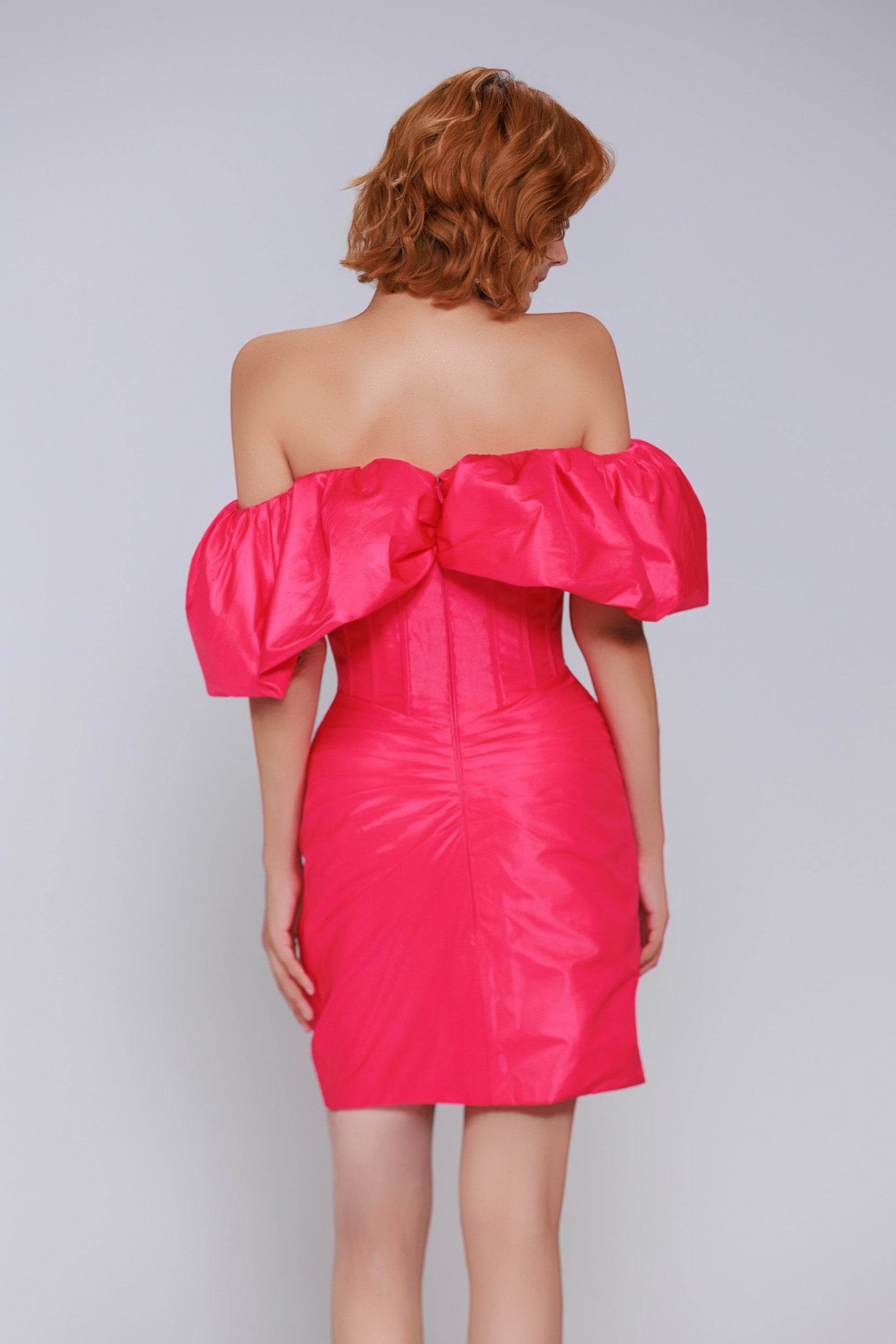 Sheath-Column Mini Taffeta Homecoming Dress CS0948
