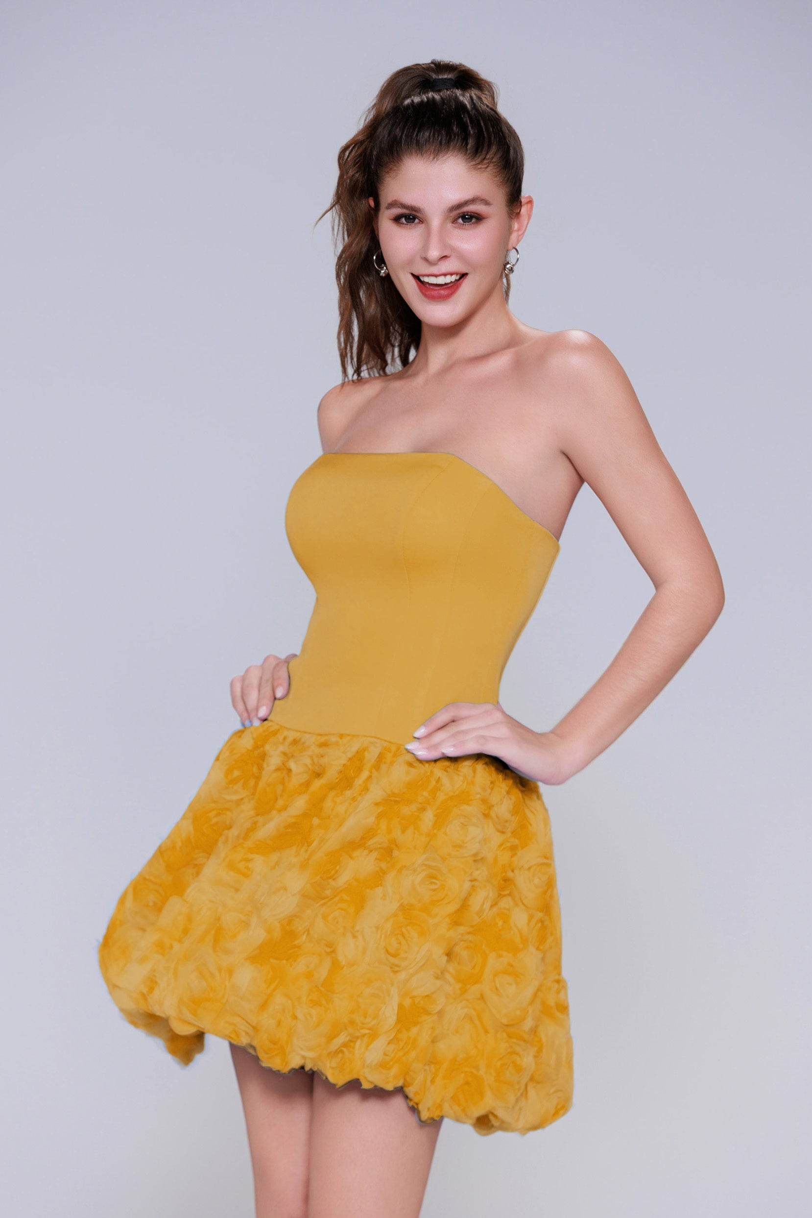 A-Line Mini Elastic Cloth Homecoming Dress CS0971
