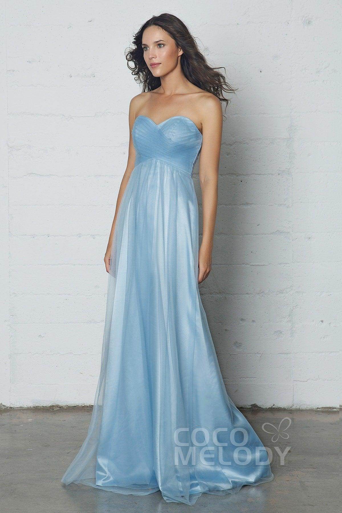 Sheath-Column Floor Length Tulle Dress COZF17016