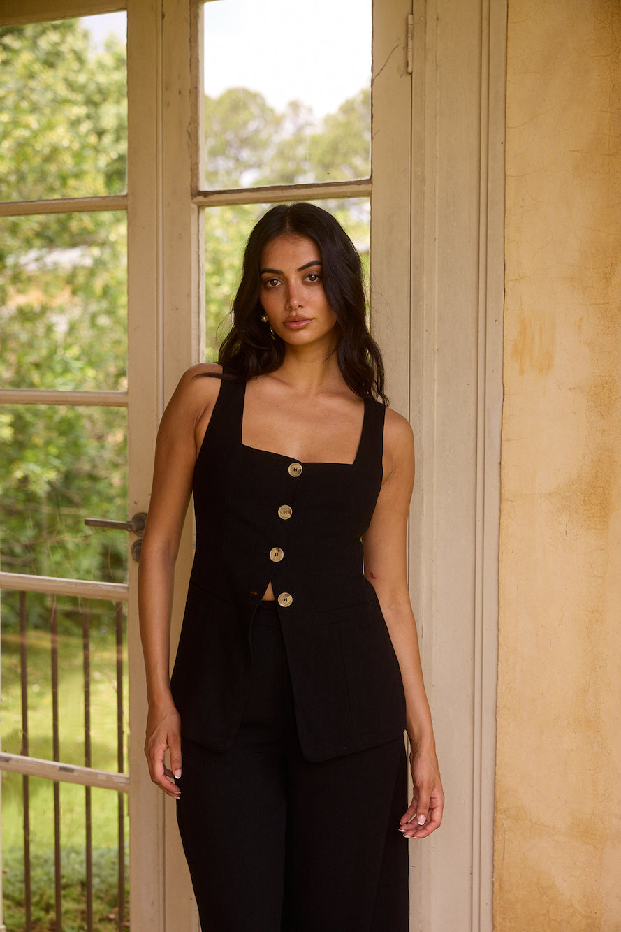 Shell Island Top Black