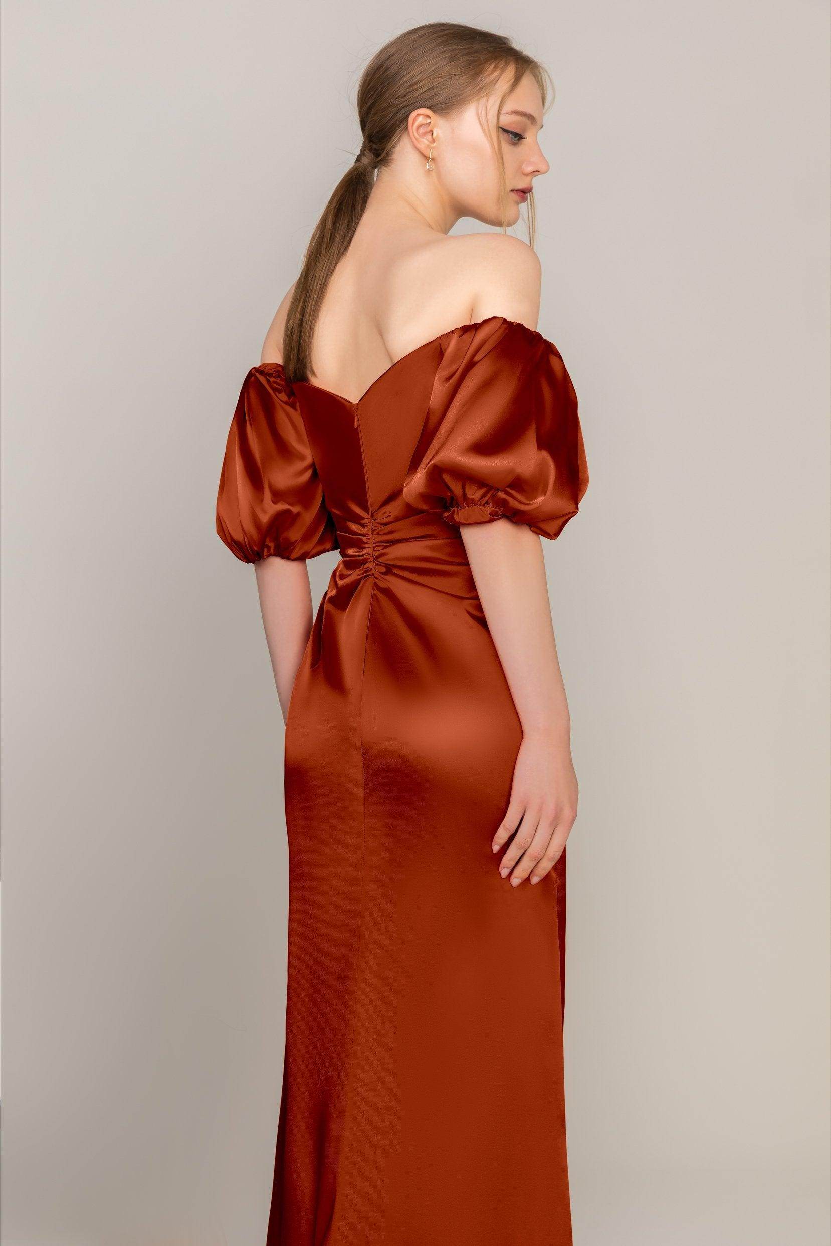 Sheath Floor Length Luxe Satin Dress CS0322