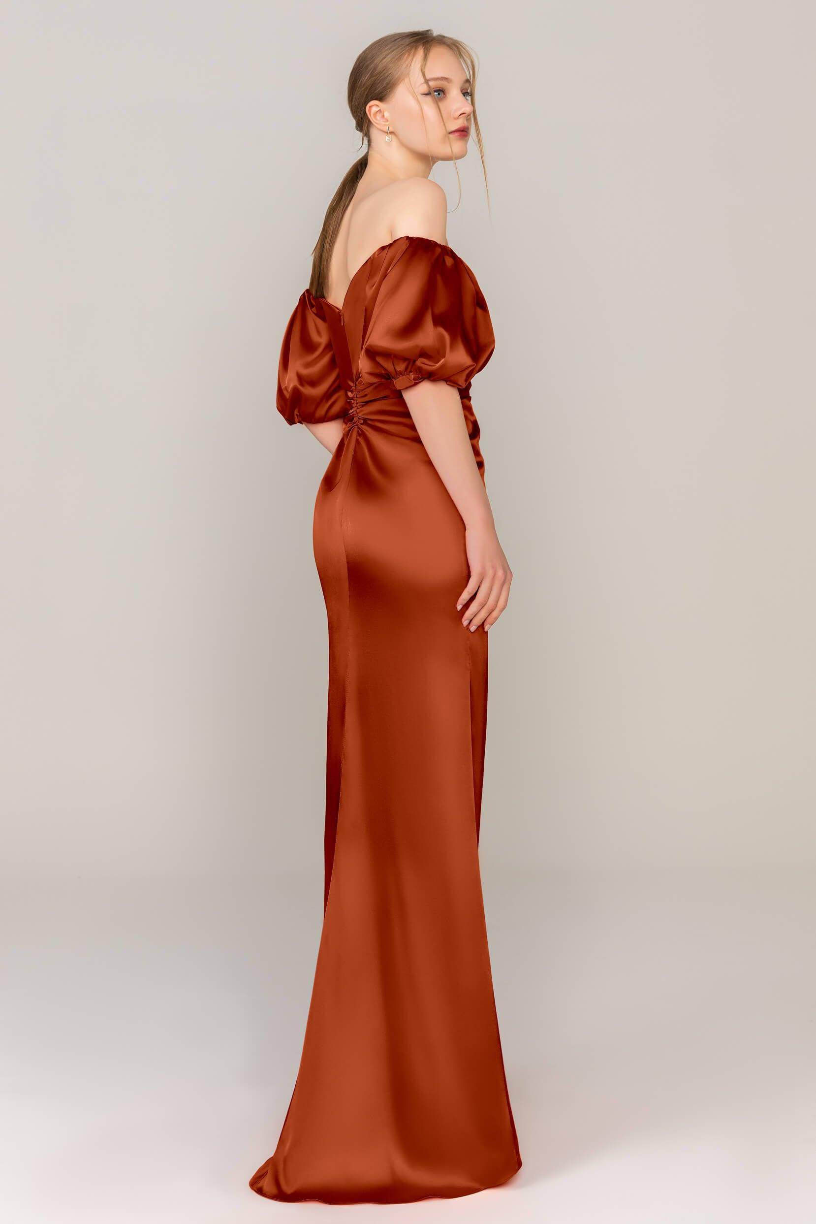 Sheath Floor Length Luxe Satin Dress CS0322