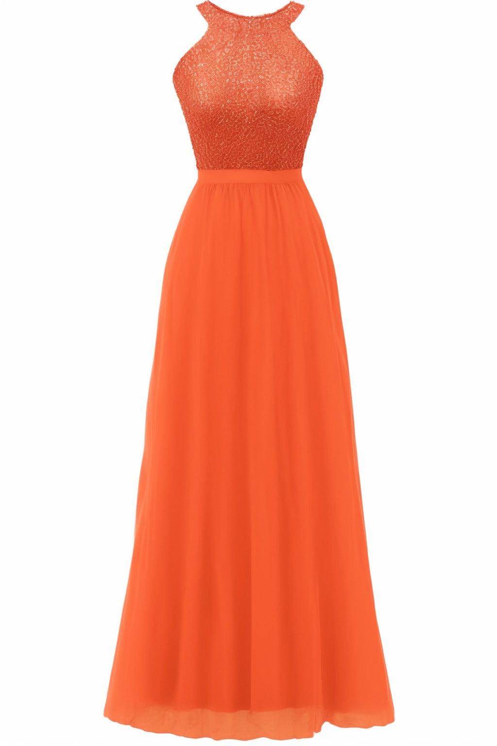A-Line Floor Length Sequined Prom Dress CS0422