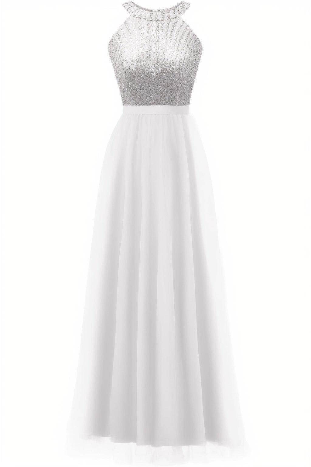 A-Line Floor Length Sequined Prom Dress CS0422