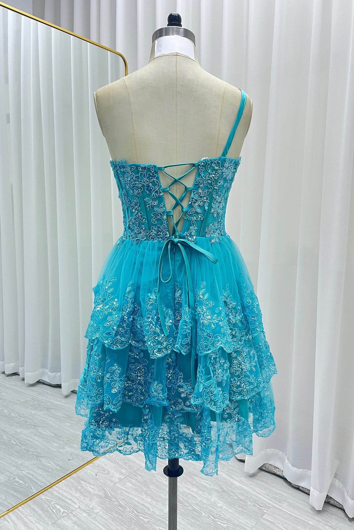 A-line Short Mini Tulle Prom Dress CS0420