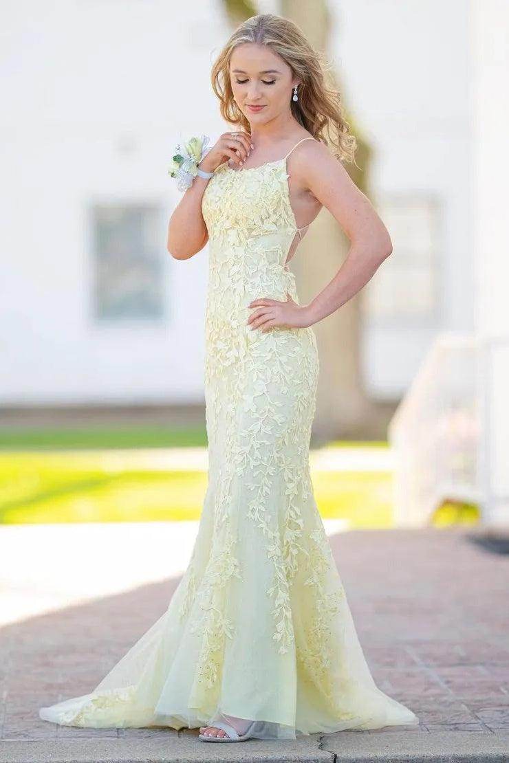 Sheath-Column Floor Length Tulle Prom Dress CS0489