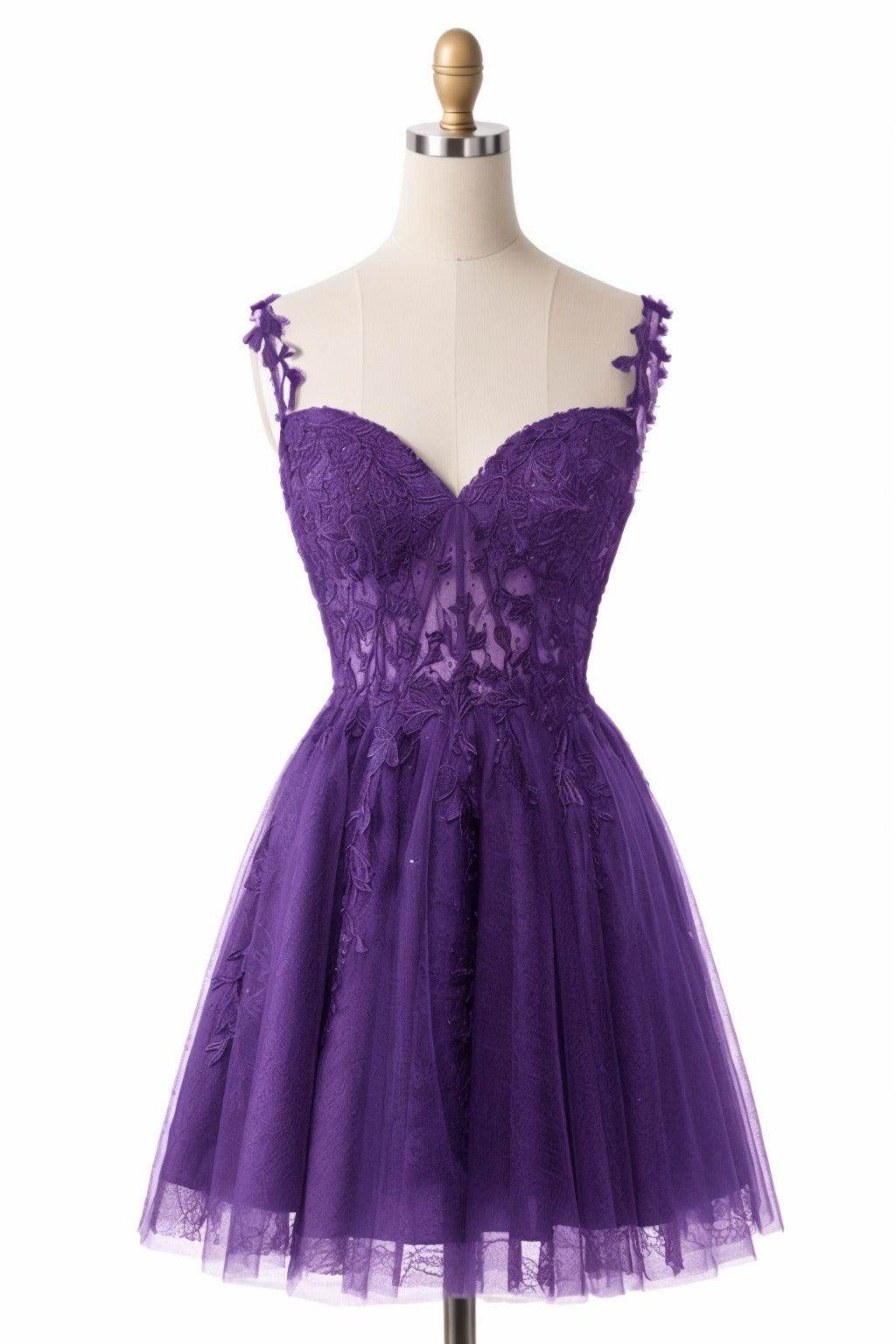 A-Line Short-Mini Tulle Homecoming Dresses CS0505