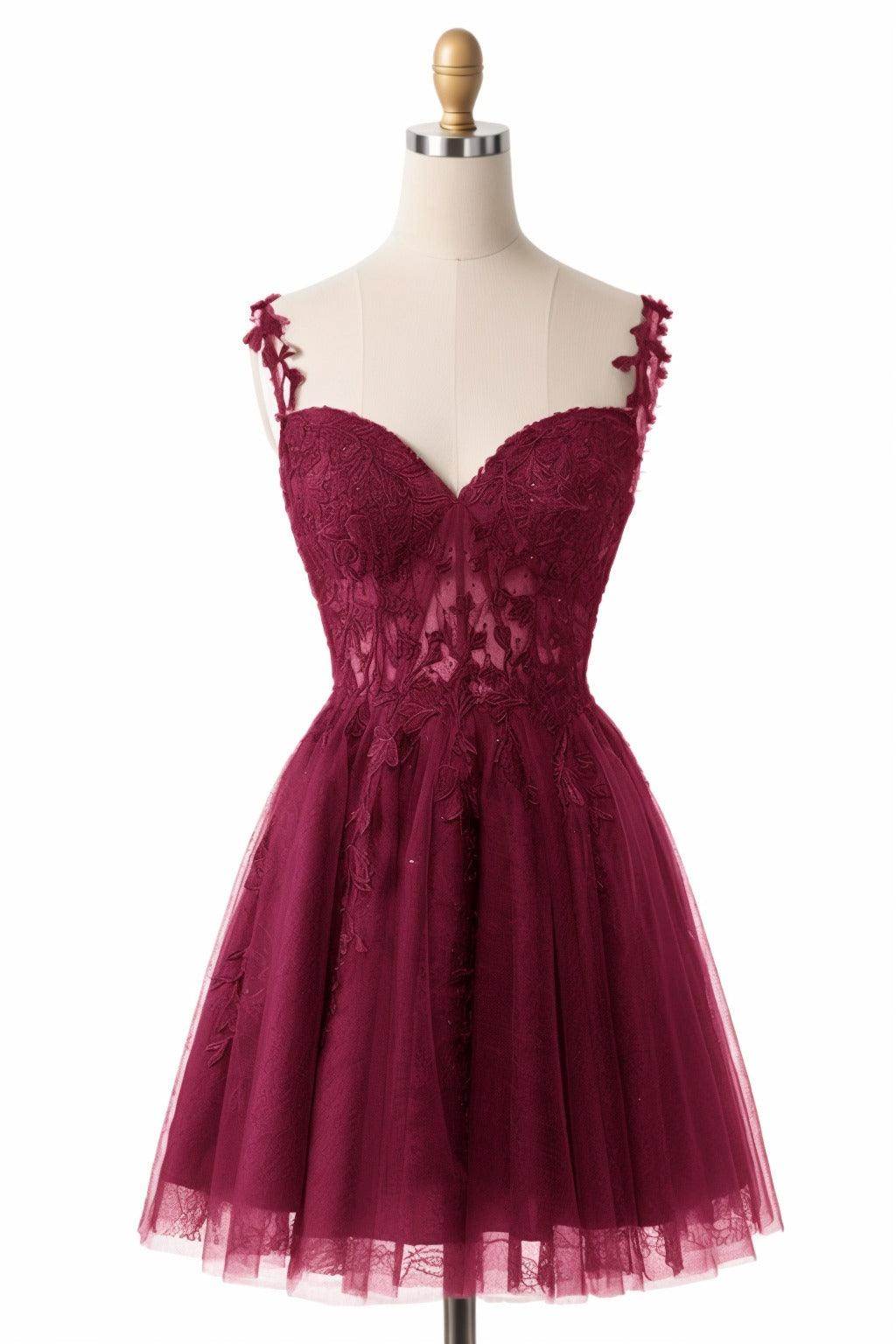 A-Line Short-Mini Tulle Homecoming Dresses CS0505