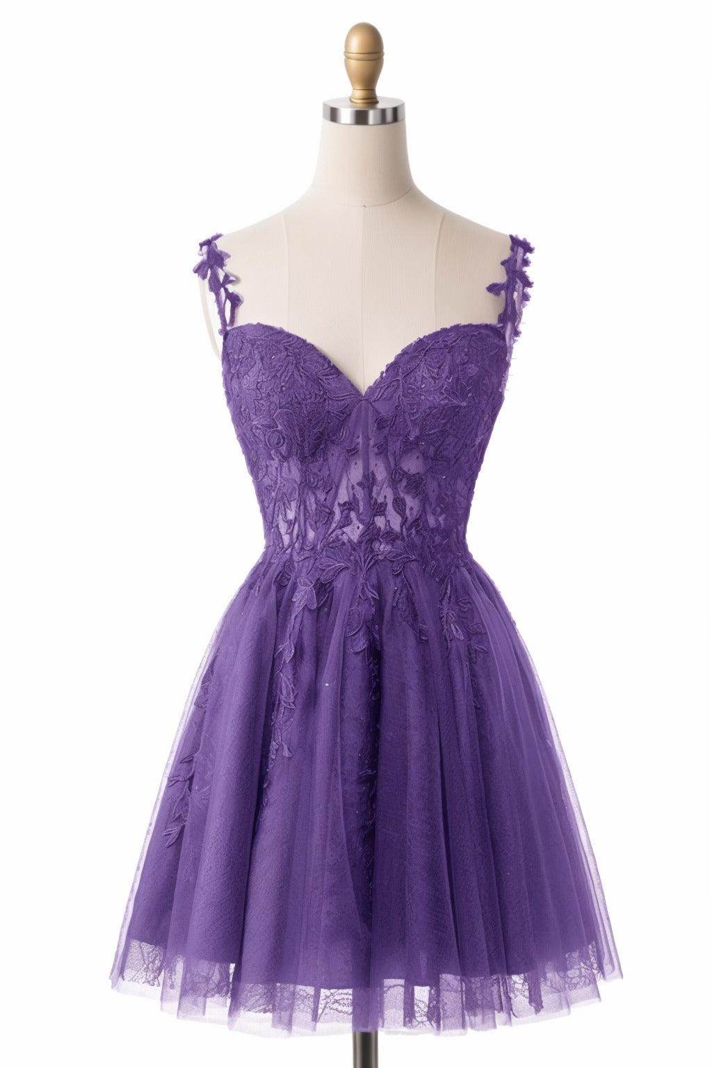 A-Line Short-Mini Tulle Homecoming Dresses CS0505