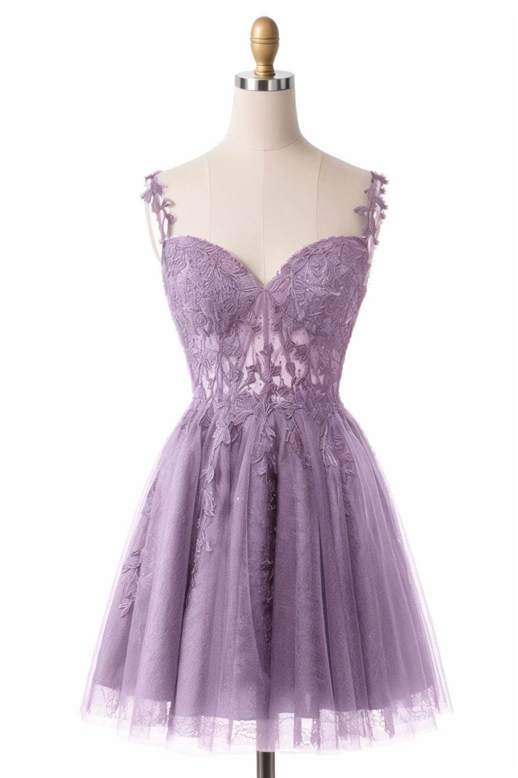 A-Line Short-Mini Tulle Homecoming Dresses CS0505