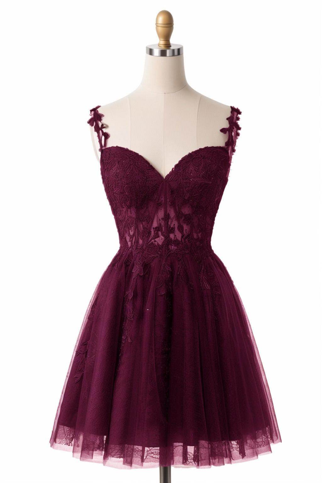 A-Line Short-Mini Tulle Homecoming Dresses CS0505
