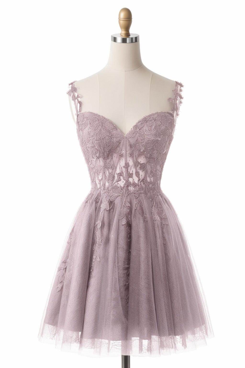 A-Line Short-Mini Tulle Homecoming Dresses CS0505