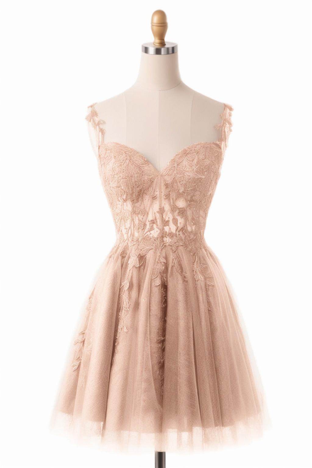 A-Line Short-Mini Tulle Homecoming Dresses CS0505