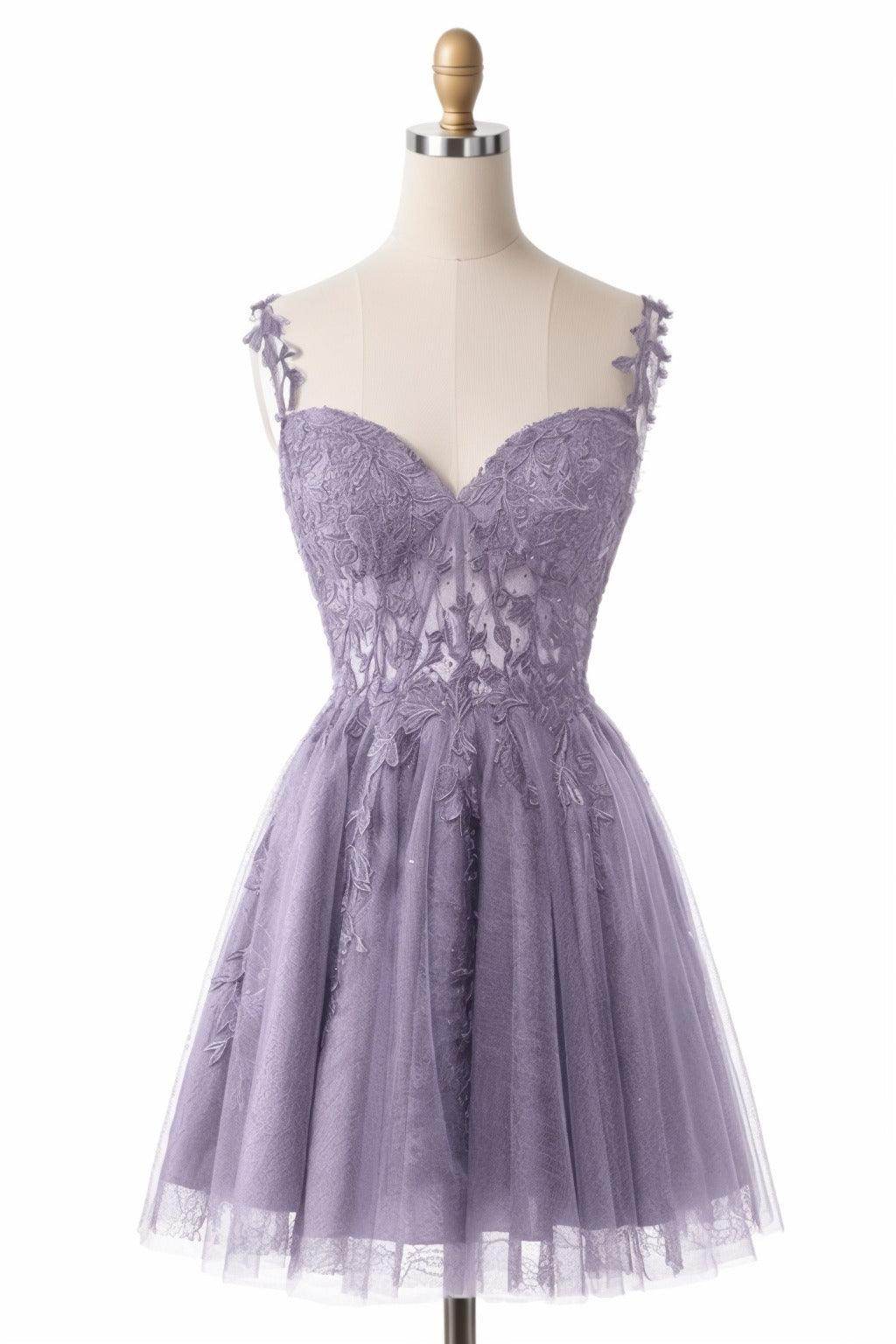A-Line Short-Mini Tulle Homecoming Dresses CS0505