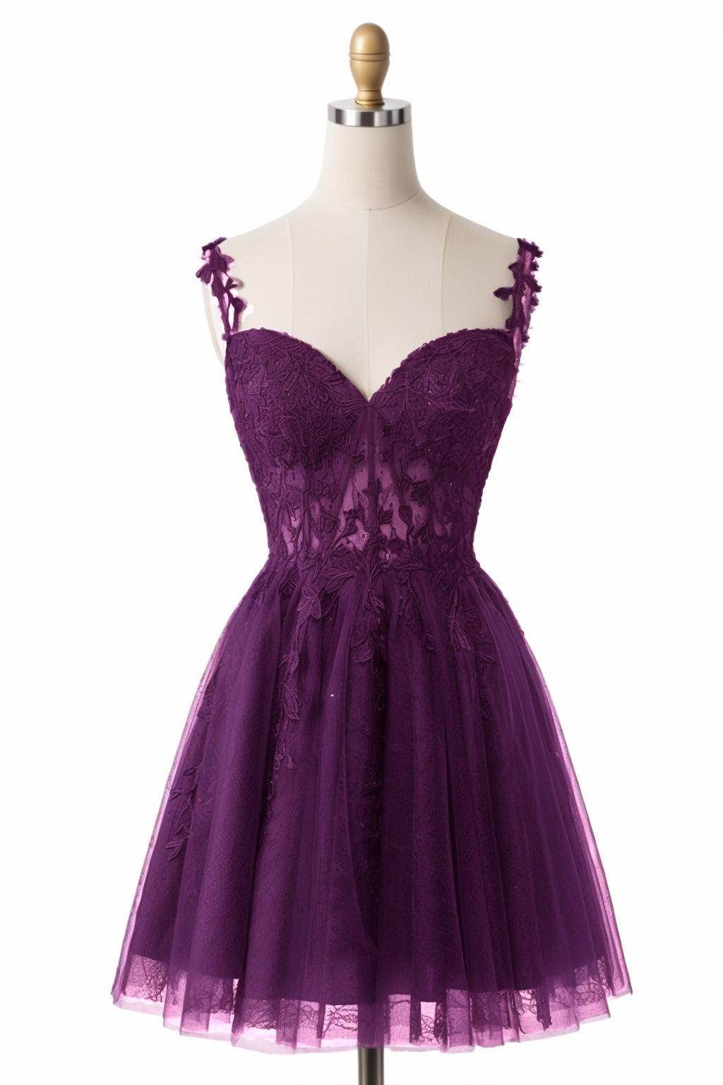 A-Line Short-Mini Tulle Homecoming Dresses CS0505