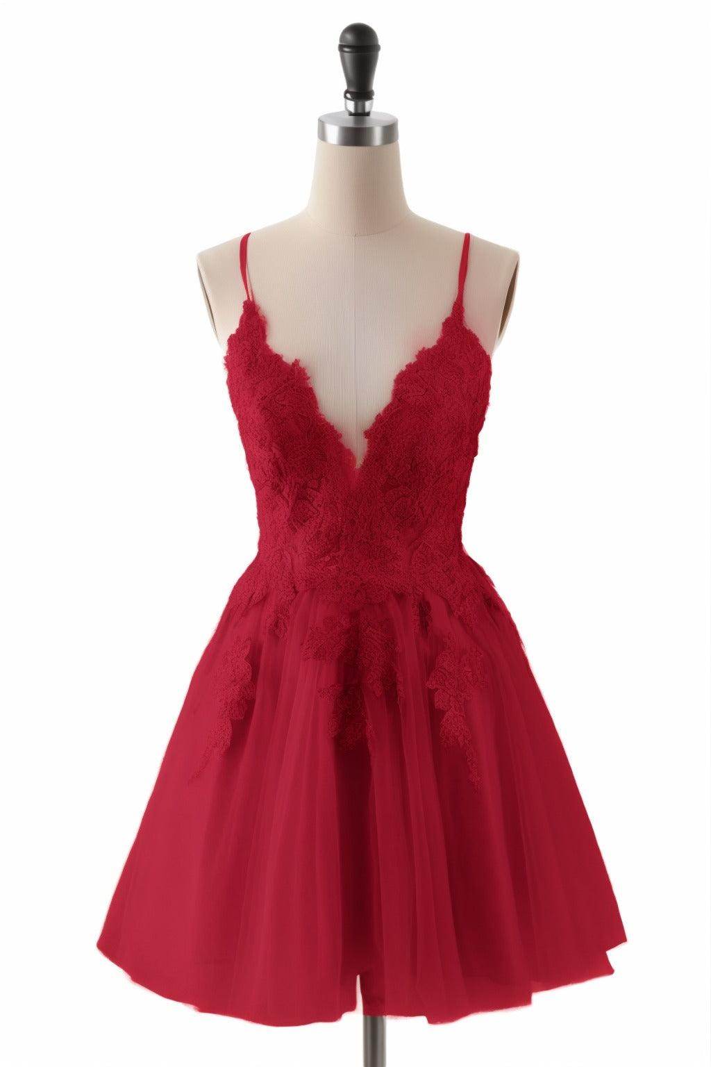 A-Line Short-Mini Tulle Homecoming Dresses CS0506