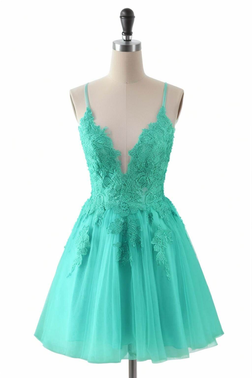 A-Line Short-Mini Tulle Homecoming Dresses CS0506