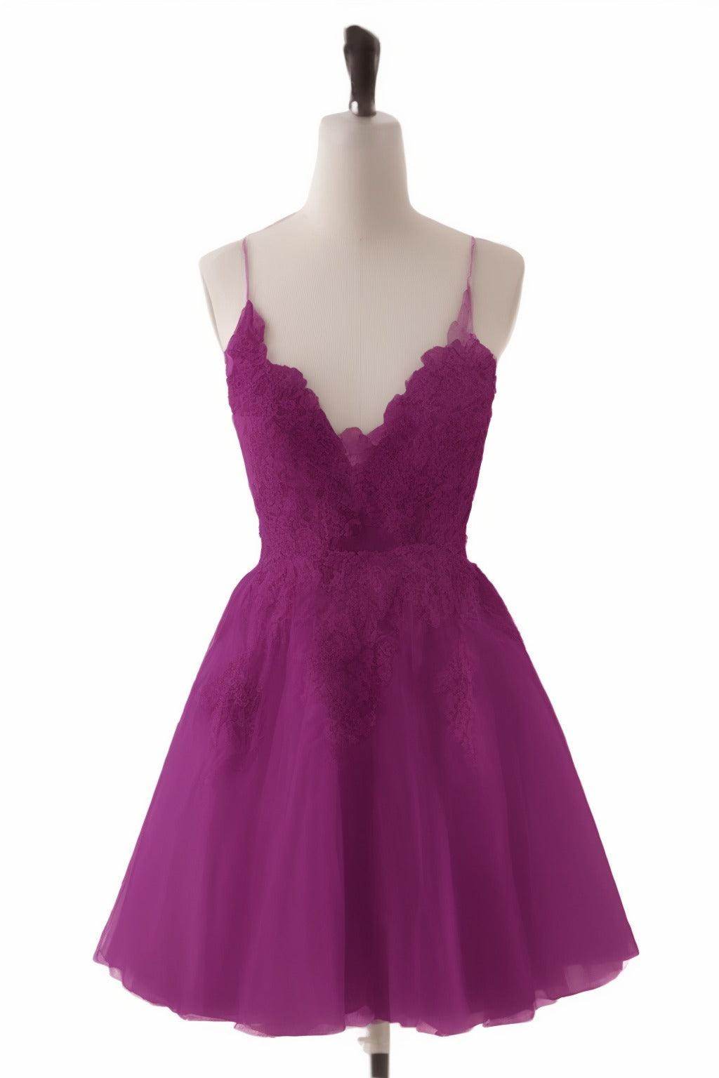 A-Line Short-Mini Tulle Homecoming Dresses CS0506