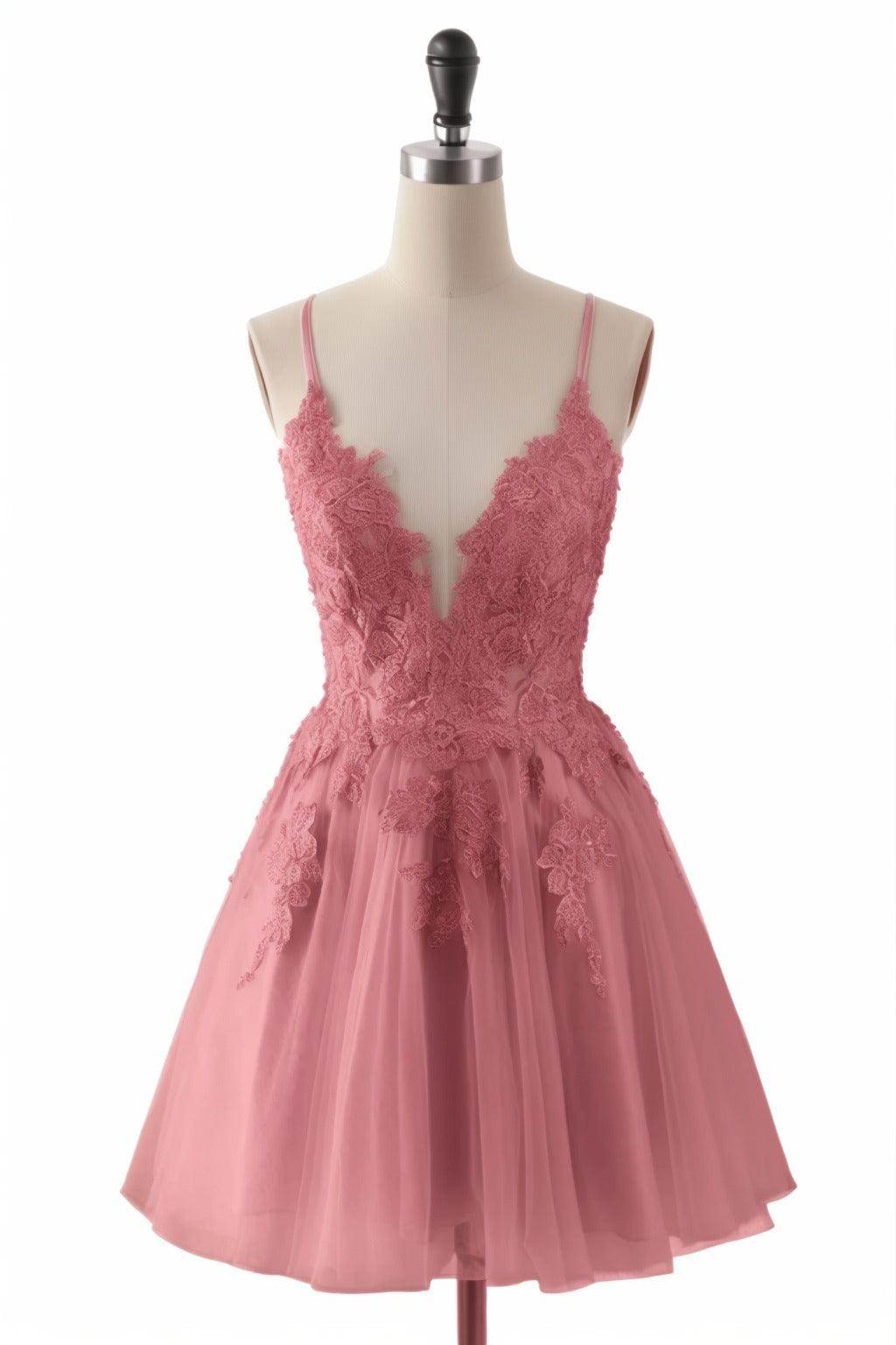 A-Line Short-Mini Tulle Homecoming Dresses CS0506