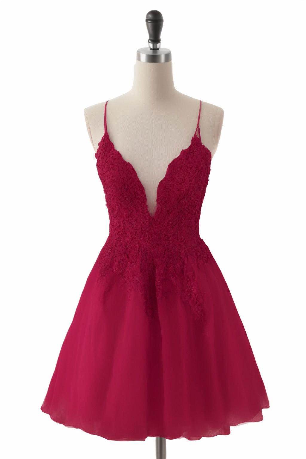A-Line Short-Mini Tulle Homecoming Dresses CS0506